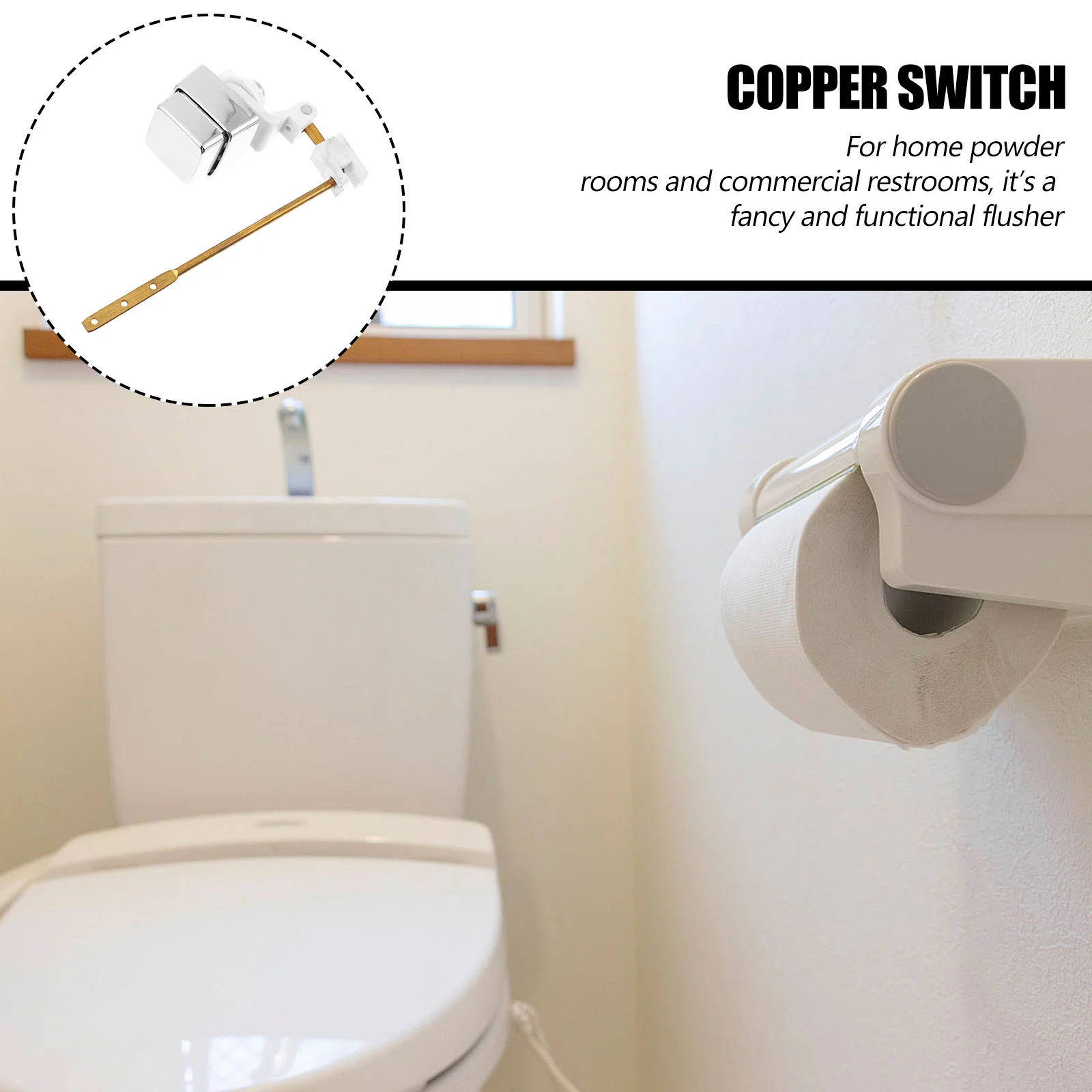 Pocket Toilet Tank Button Side Mount Handle Push Lever 2400X1200X500CM Copper Bowl Supply