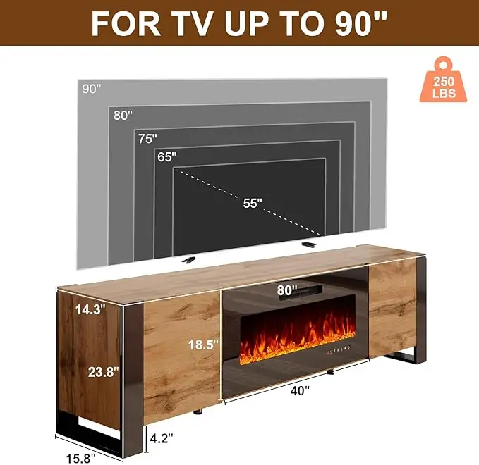 80 Rustic Oak