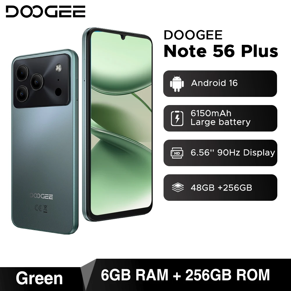 【最新 Android 16 スマホ】DOOGEE Note56 plus Amazon.com: DOOGEE Note 56 Unlocked Phones, Latest Android 16 OS