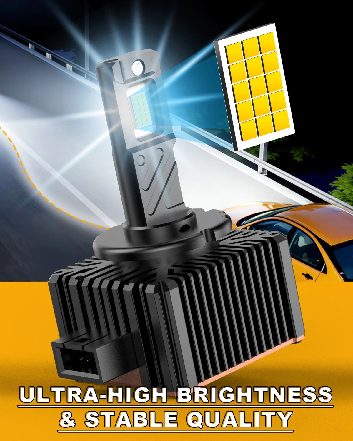 KATUR 2개입 D1S D1R D3S D3R LED 자동차 헤드라이트 전구 슈퍼 LED HID 교체용 40000Lm 화이트 강력한 캔버스 플러그 앤 플레이