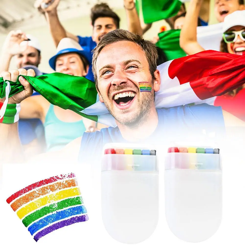 1/2 Pcs Rainbow Pride Face Body Paint Pen Marker Washable Body Tattoo Colored Oil Pigment Party Makeup Tool Does Not Harm Skin