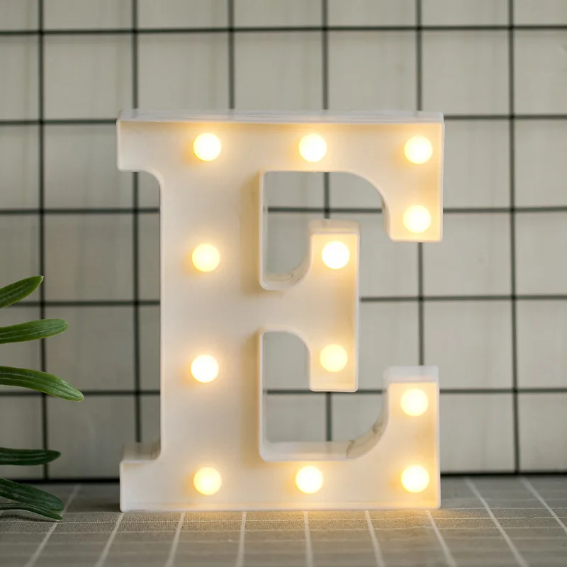 mushroom night light 22CM DIY A-Z Alphabet Letter LED Light White Up Symbol Indoor WALL Wedding Party Window Display Battery Lamp Romantic Decoration home depot dinosaur light Night Lights