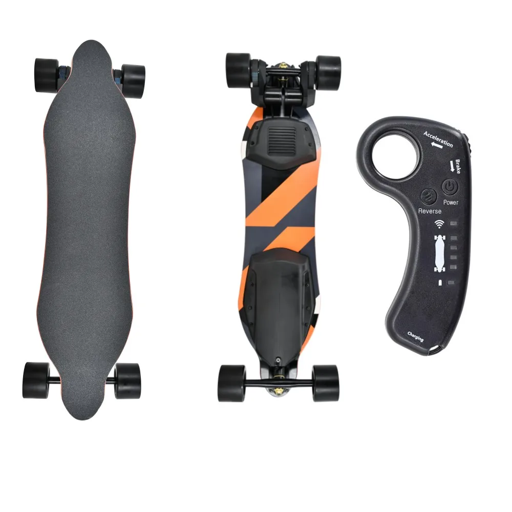 

US Local Stock 8000mAh Power 1200W*2 electric skateboard High Performance Electric Skateboard Orange Electric skateboard