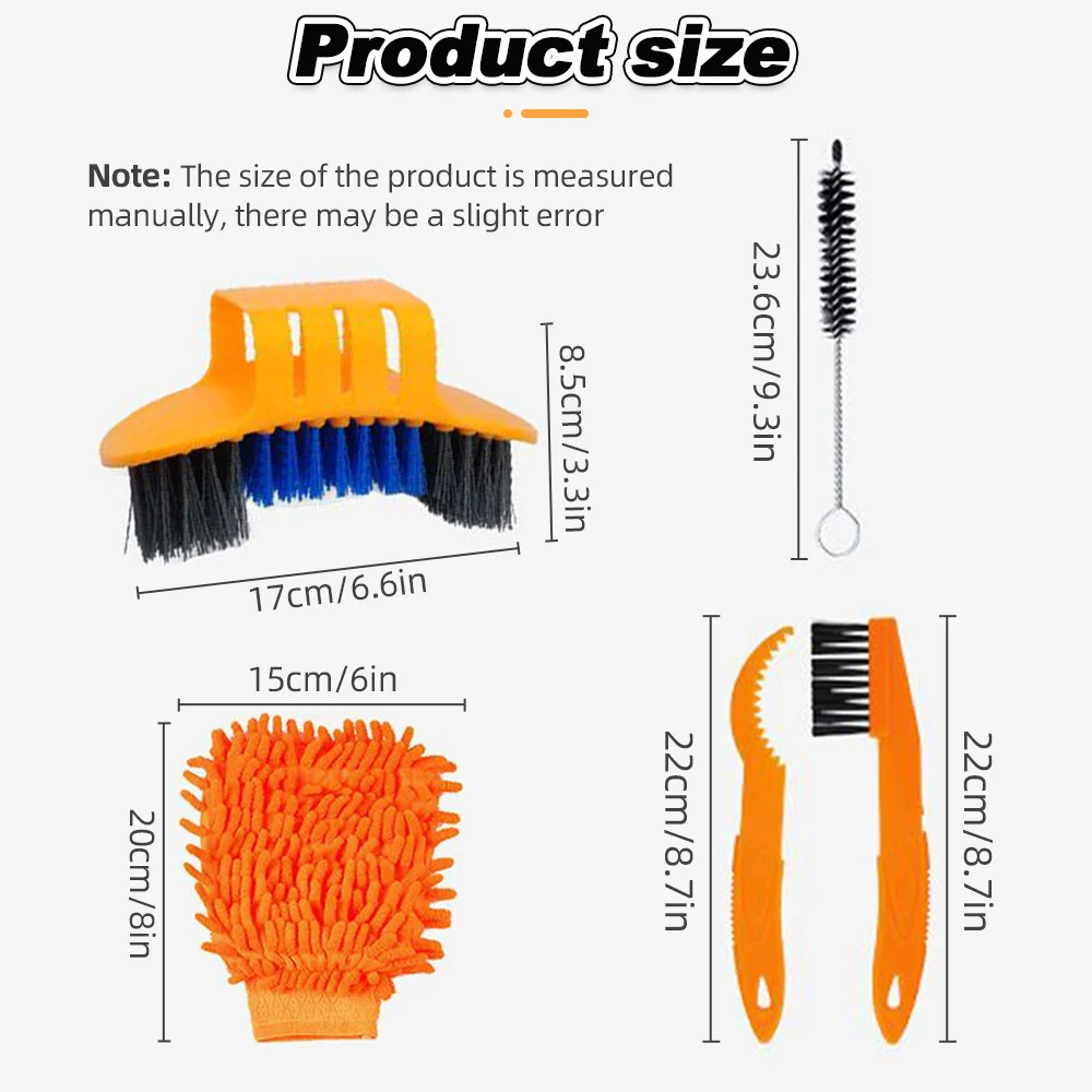 Professional Bike Cleaning Brush Set