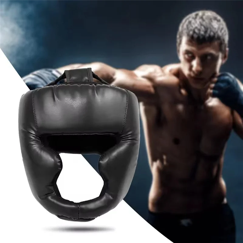 ELOS-Full Face Boxing Headgear Adjustable Head Guard Karate Muay Thai Training Protection Boxing Headgear