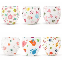 4 - Pack Eco - Friendly Waterproof Cotton Toddler Training Pants - L fit baby 13 - 18kg (Thinner cotton girl)