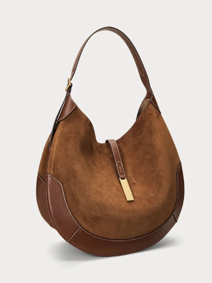 New Suede Vintage Women's Shoulder Bag Luxury Bags 2025 Ladies Large Capacity Tote Youth Fashion Handbag Fancy Sale Lady Trend