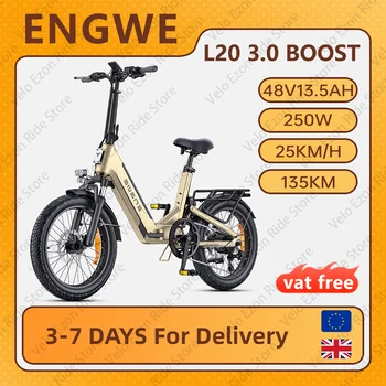Engwe L20 3.0 BOOST Mountain Bici elettrica Motore da 250 W Batteria 48 V 13,5 Ah Portata 135 km Bici elettrica pieghevole