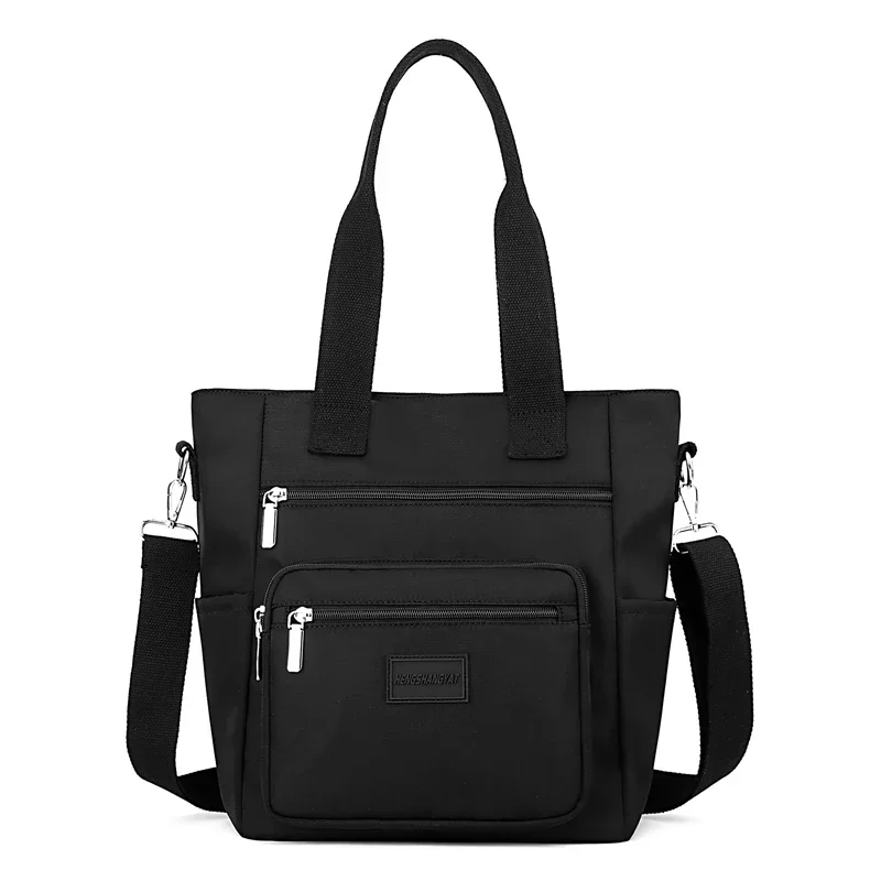 thumbnail image 1 of Nuevos bolsos de hombro de nailon de alta capacidad con cremallera sólida y simplicidad 2024, bolso de mano informal de lujo ligero para jóvenes de alta calidad para mujer, 1 of 5
