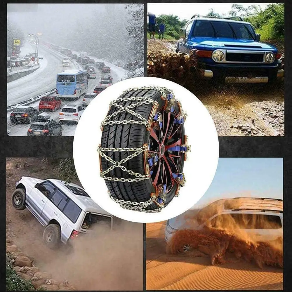 Universal Car Wheel Tire Snow Ice Chains Winter Anti-skid Chains for Ice Snow Mud Road Safe SUV Wheel
