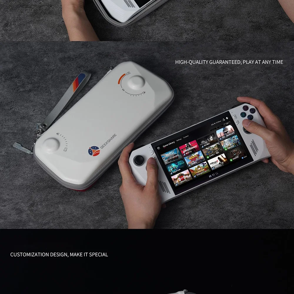 Geekshare Carrying Case for ROG Ally,Drop-proof Waterproof White Starry Sky Bag Hardshell Gaming Cases Accessories Cases 22