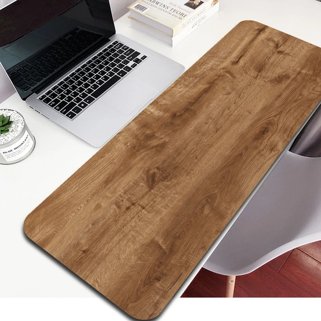 Tappetino per Mouse grande struttura naturale tappeto da tavolo per  Computer in legno tavolo per tastiera