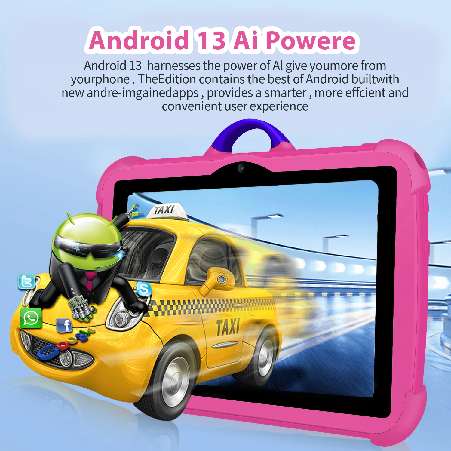 New 7 Inch Kids Tablets Learning Education Android Tablet PC Quad Core 4GB RAM 64GB ROM 5G WiFi Dual Cameras Children's Gifts 4