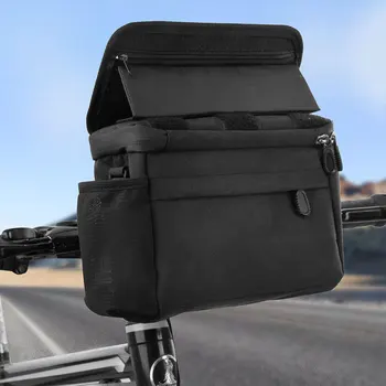 Borsa per Manubrio Bici 3L a Sgancio Rapido, Borsa per Scooter con Supporto Telefono Pieghevole in TPU, Borsa Anteriore per Bicicletta, Accessori per Ciclismo