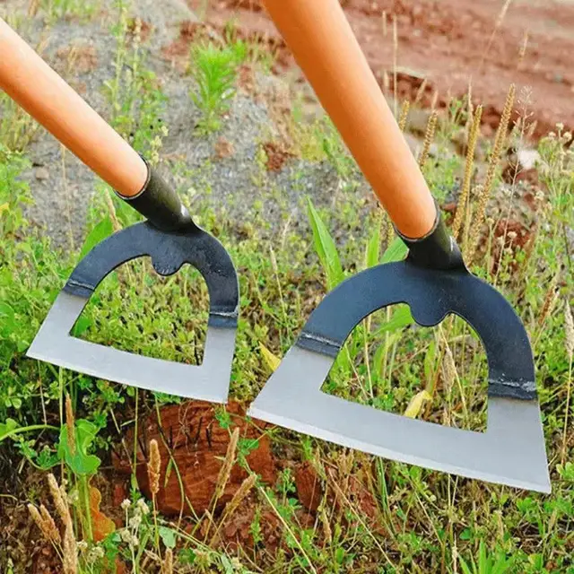 Handheld Hollow Hoe Thickened Manganese Steel Agricultural Weeding Hoe Planting Vegetable Gardening Loosening Soil Weeding Tool 3
