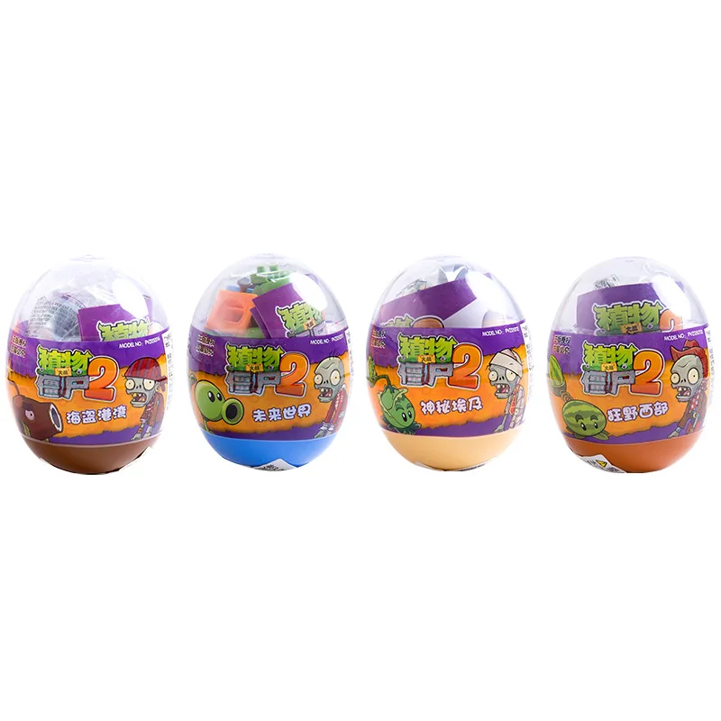 Plants Vs. Zombies Building Blocks Toy Capsules Assembled Bricks Puzzle Peashooter Anime Figure Dolls Model Toy Children Gift 3