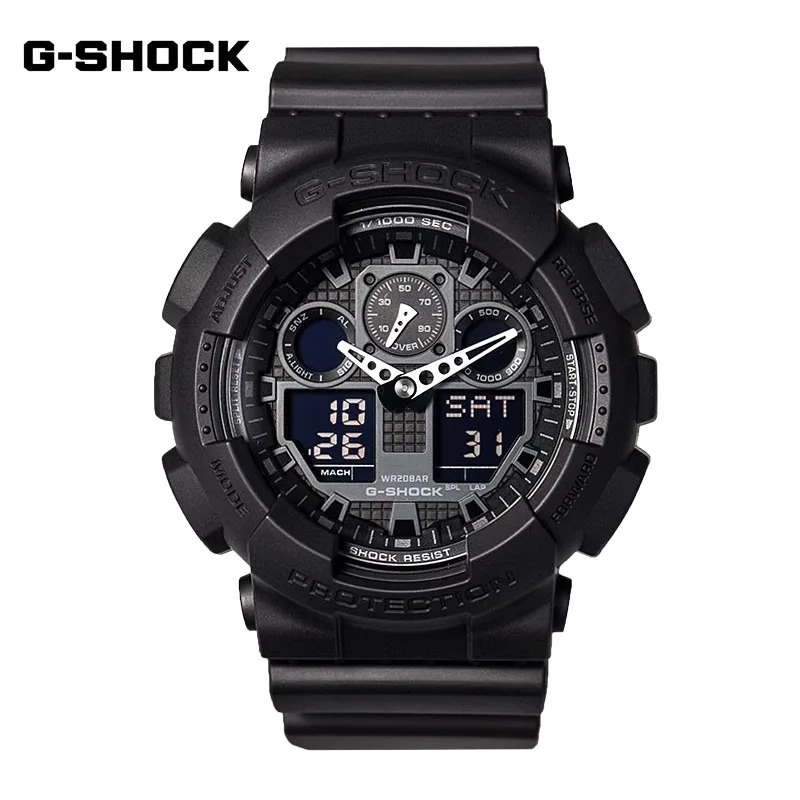 G-SHOCK GA-100 Watches for Men New Quartz Clock Casual Fashion Multifunctional Outdoor Sports Shockproof LED Dual Display Watch