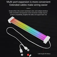 Корпус компьютера, гибкая световая панель ARGB, подходит для видеокарты, 24 контакта/8 контактов/2x8 контактов/12VHPWR/материнская плата, декоративная световая полоса — изображение 4