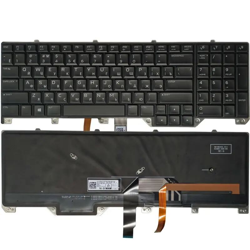 

New Backlit Russian Keyboard For DELL Alienware M17 17 R4 17 R5 0NKN1D NKN1D PK131QB1A06 RU With Backlight