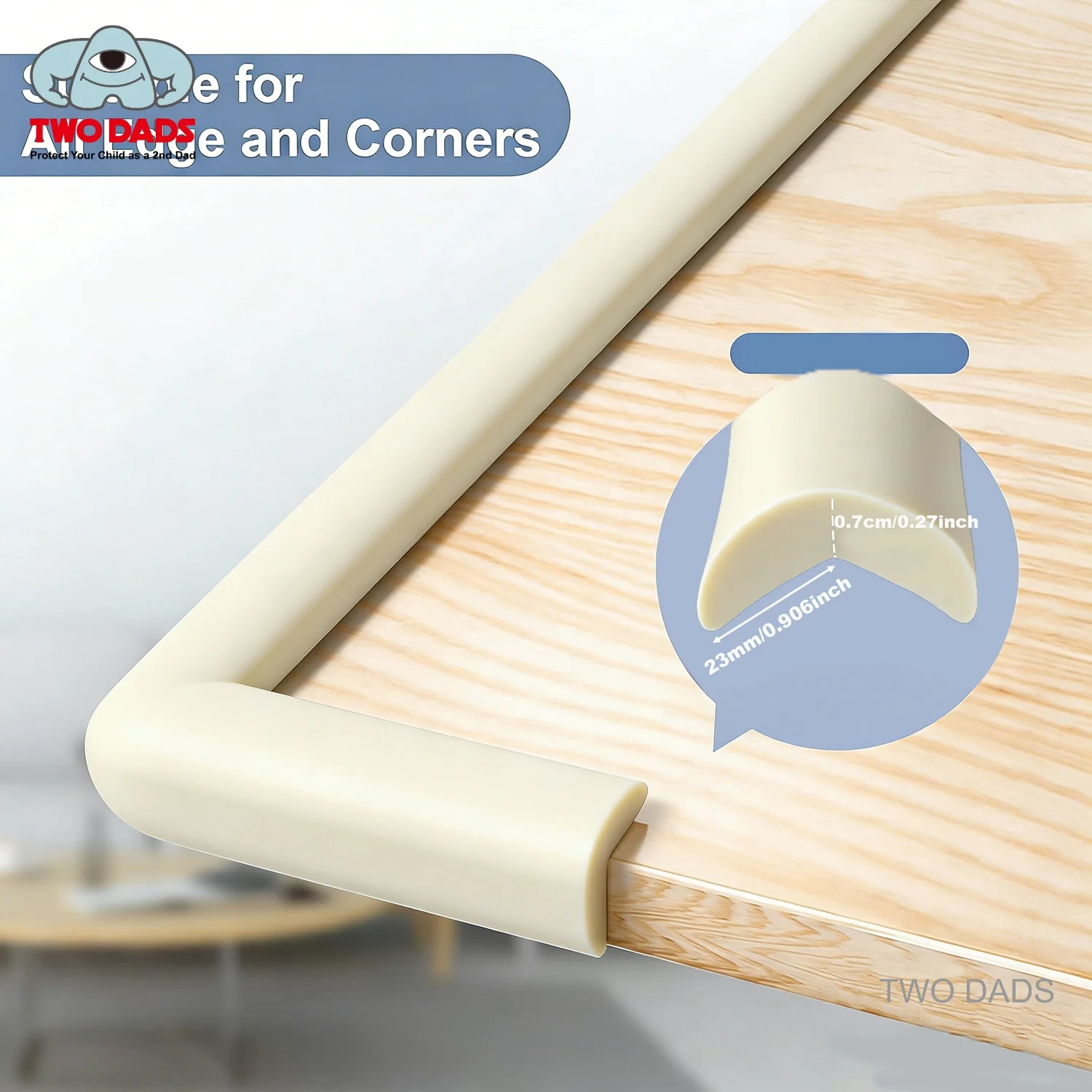 Extra Long Baby Safety Bumper Strips - Childproof Edge Protector with Self-Adhesive Corner Guards