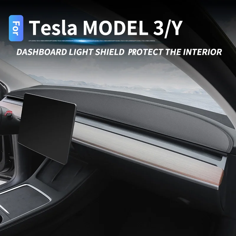 Car Dashboard Light Shield Central Control Sunshade Sun Protection For TESLA Model Y 3 2021 2022 Interior Protection Accessories