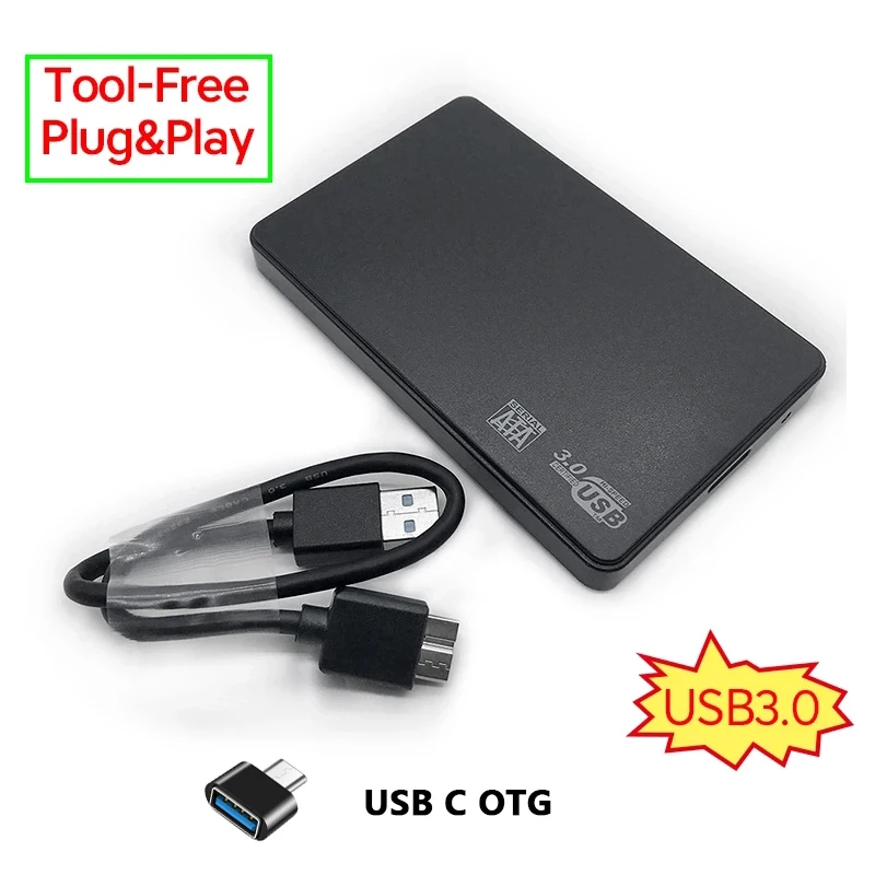 Case Hd Externo USB 3.0 To 2.5 Inch SATA HDD SSD Enclosure External Hard Drive Disk Box for PC Laptop Smartphone PS5 hdd enclosure,external hard drive housing,hard disk case