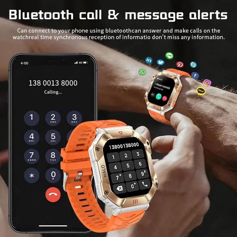 LIGE GPS Smart Watch For Android IOS Fitness Outdoor Sport Bluetooth Call 650MA Bracelet Military Healthy Monitor Men Smartwatch