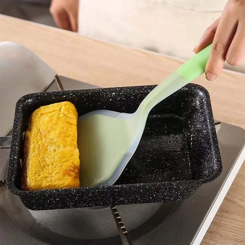 Silicone Wrapped Spatula, Durable Heat-Resistant Silicone Spatula, Pancakes Shovel Non-Stick Heat-Resistant Wide Flat Turner