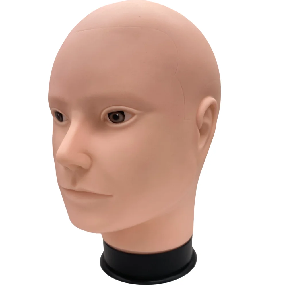 Testa di manichino maschile senza capelli per realizzare supporti per parrucche e display per cappelli Testa di addestramento per manichini per cosmetologia - immagine 3