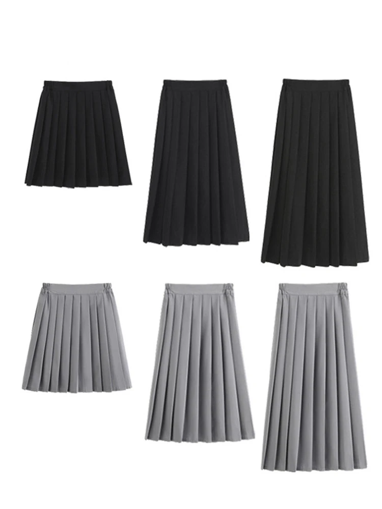 Spring Korean Fashion Black Skirts Womens 2022 Summer High Waist Skirts School Uniform Short