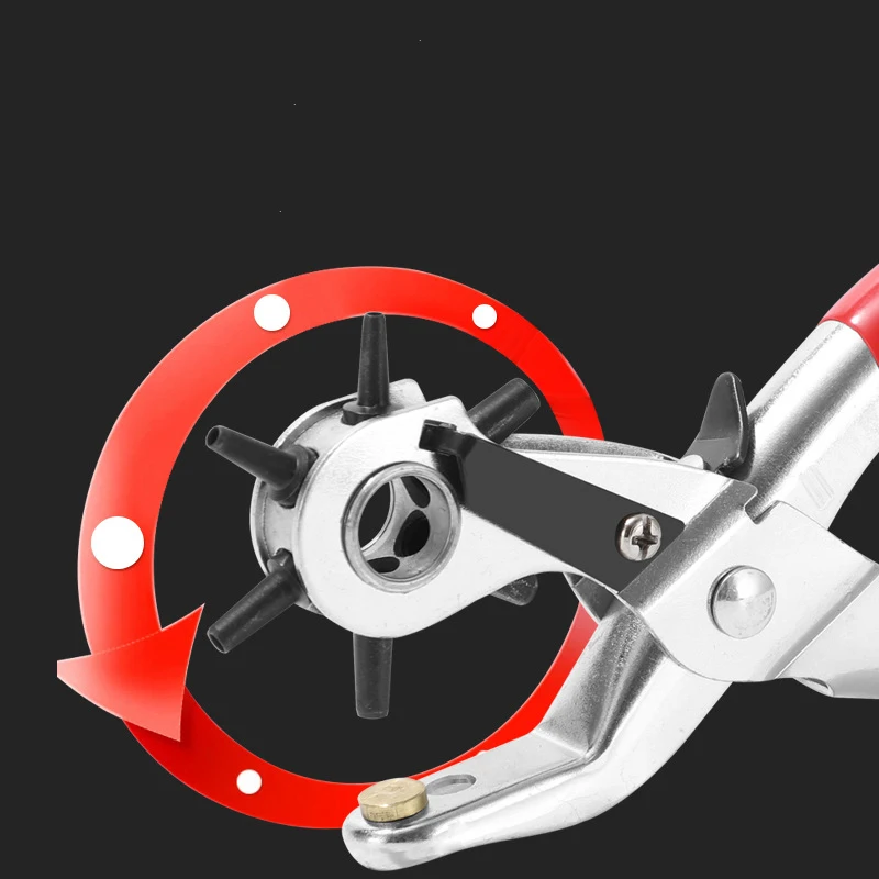 Leather Punch Multi-Function Belt Hole Punch Plier Round Punching Machine Watchband Strap Leathercraft Household Hand Tool