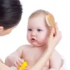 Newborn Baby Wool Baby Wooden Brush Comb Newborn Hair Brush Infant Head Massager Portable Baby Comb Hair Bath Brush Comb New 2