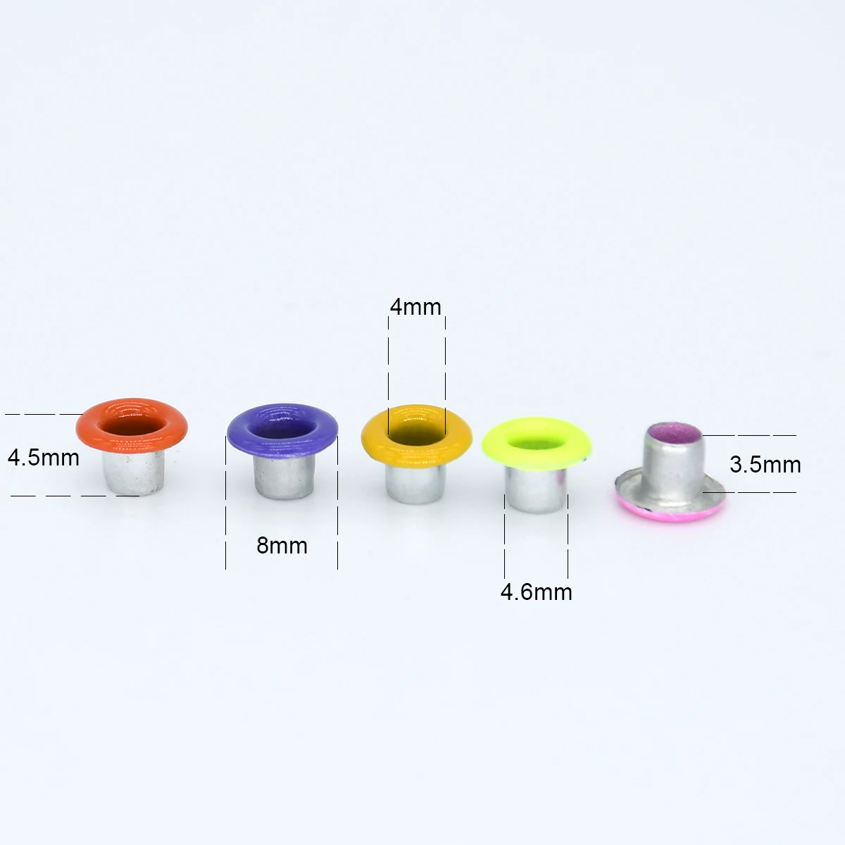 Eyelet grommet ring kit Eyelet grommet ring Grommet eyelet kit 100sets/pack 4mm Metal Eyelets with Washer Repair Grommets for Garment Shoes Leather Craft Bag Belt Hat Decor