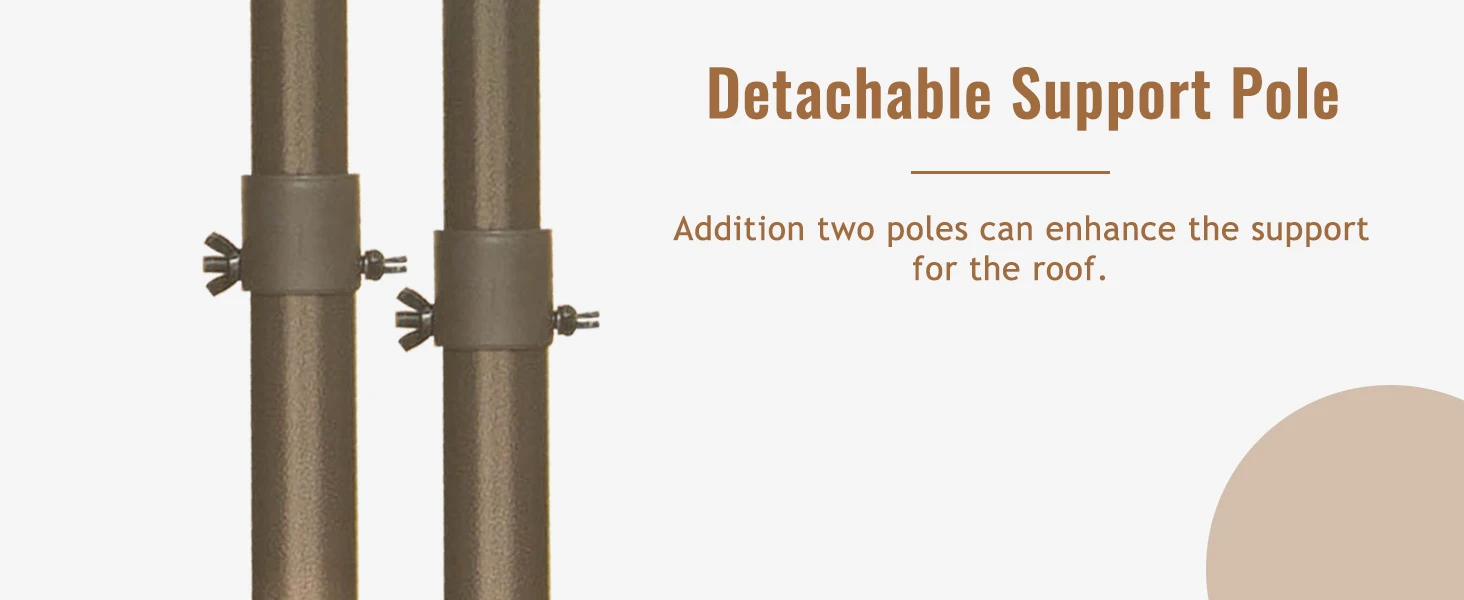 Description Picture 6 of itemAluminum Wall Mounted Gazebo with Galvanized Steel Sloping Roof,Lockable PC Screen House,with Front Door&Side Sliding Door