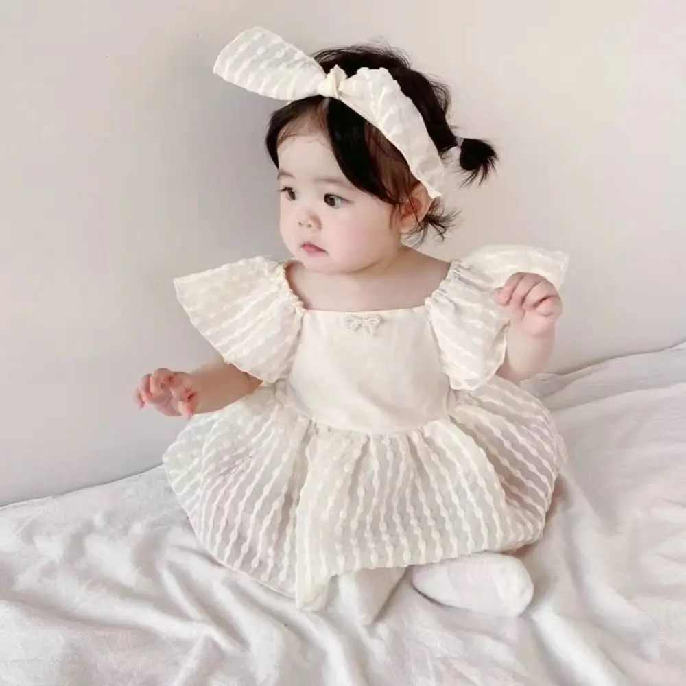 Soft Ruffle Baby Jumper Dress Fluffly Infant Romper Baby Jumpsuit Cotton Bodysuit Baby Shorts Climb Suit Newborn Baby