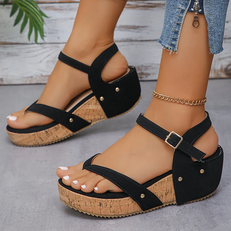Black Strap Sandals