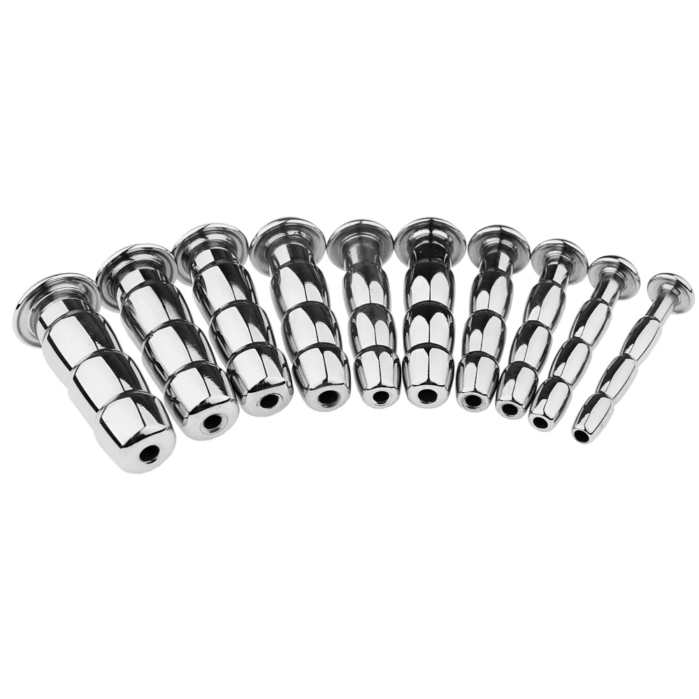 Mattel Hollow Urethral Plug Dilatation Catheters Stainless Steel Penis Plug For Male Sex Toys Man Masturbator Penis Stimulation urethral dilator silicone urethral dilator