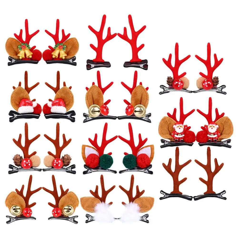 

Elk Ear Adult Children Top Clip Girl Xmas Ornaments Merry Christmas Decor Pine Cone Hairpins Hair Accessories Antler Hairpin