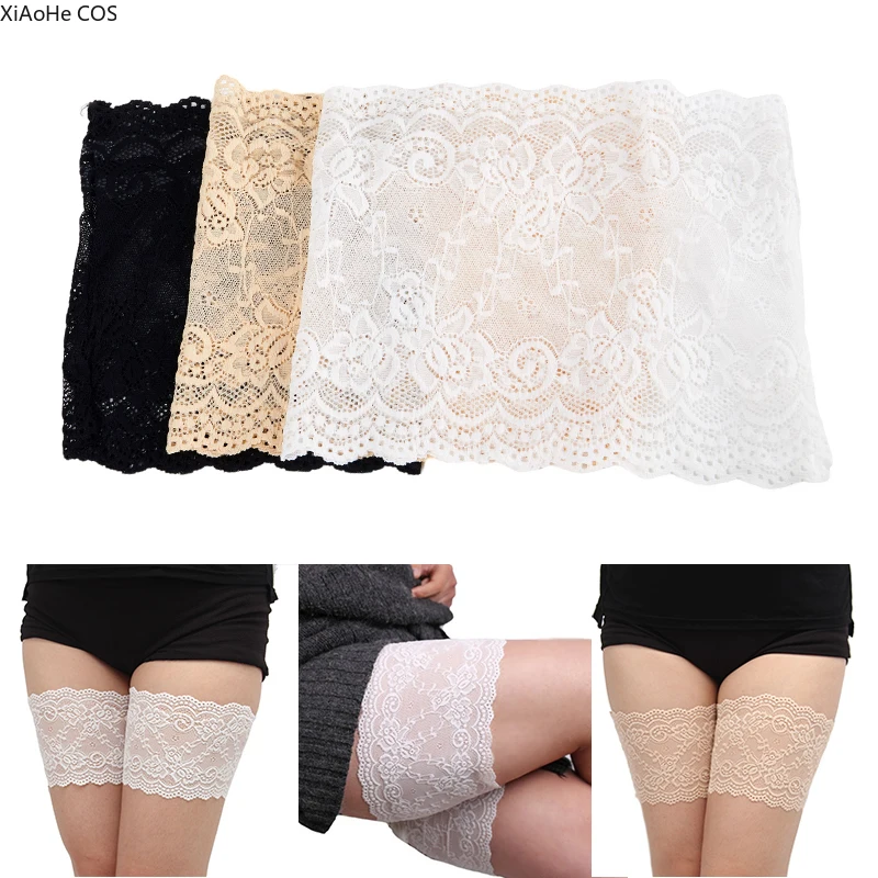 

1Pair Summer Inner Thigh Anti Chafing Thigh Bands Elastic Non Slip Women Sexy Lace Anti Friction Strip Fashion Leg Warmers Gifts
