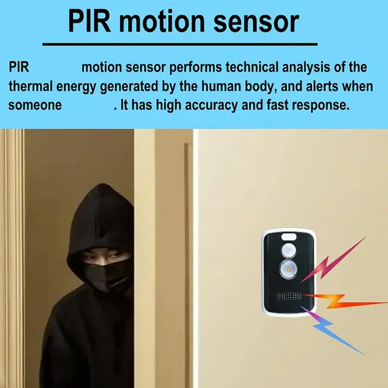 Camping Perimeter Alarm Motion Sensor Alarm 125db for Outdoor Security