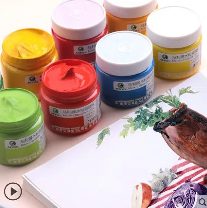 1Pc Marie Water Powder Pigment 100ml Student Art Pigment Children's Water Powder G1100 Student Supplies