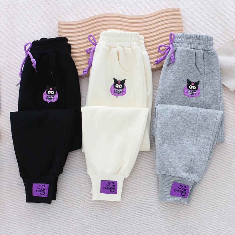

Autumn/Winter Kuromi Childrens Sports Pants Childrens Cartoon Outwear Casual Pants Can Be Outworn Childrens Birthday Gifts