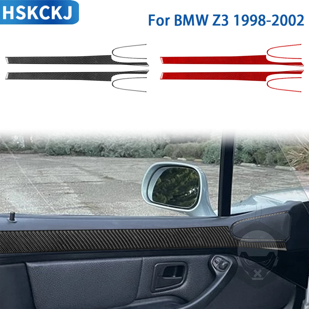 

Для BMW Z3 1998 1999 2000 2001 2002 аксессуары из углеродного волокна внутренняя дверная панель автомобиля декоративная наклейка