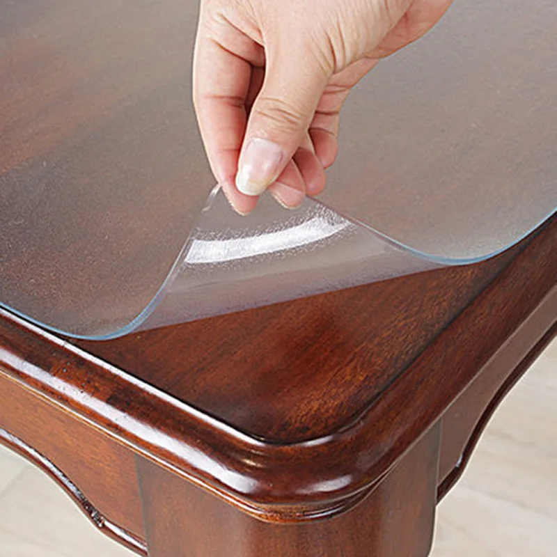 

Soft Glass Protective Mat PVC Tablecloth Waterproof Transparent Table Protective Mat Coffee Table for Living Room Tablecloth