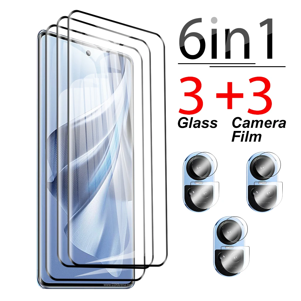 

6in1 Camera Lens Protective Glass For Oppo Reno10 Pro plus 20D 3D Curved screen protector Reno8 HD tempered glass Find X6