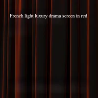High End French Drama Screen Red Window Curtains Light Luxury Velvet 2024 Popular Curtains for Bedroom Decoration Warm Curtains 1