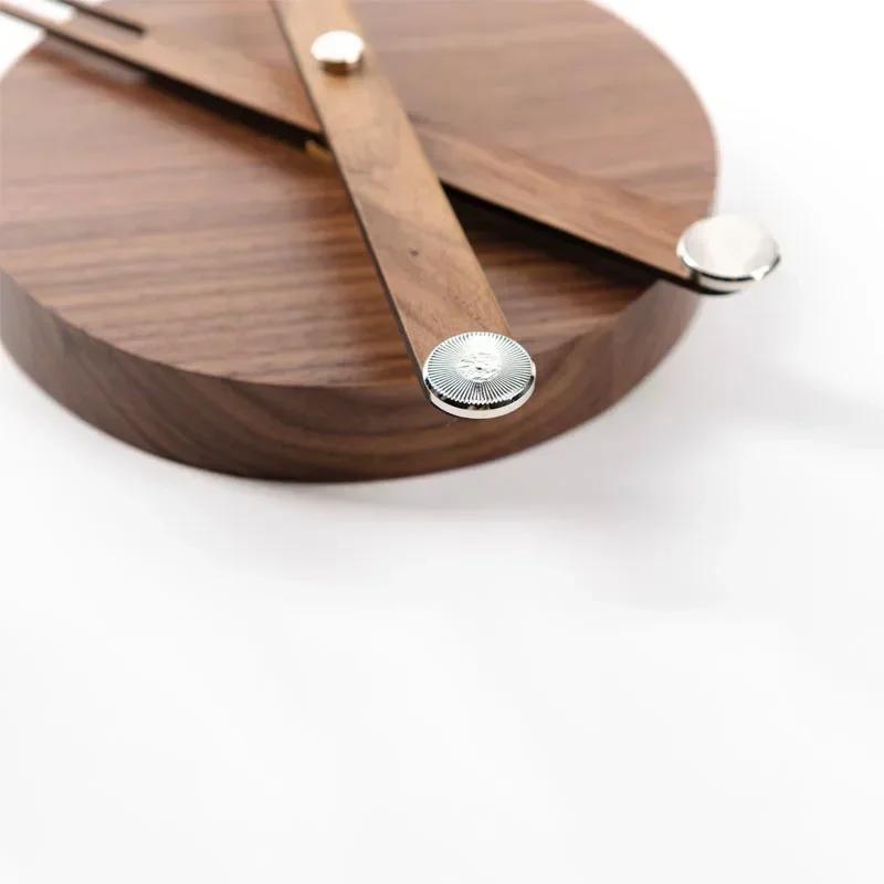 Solid Wood Wall Clock Hands Round DIY Walnut Wood Clocks Dial Modern Big Needles Spain Pointer Silent Watches Accessories wall clock