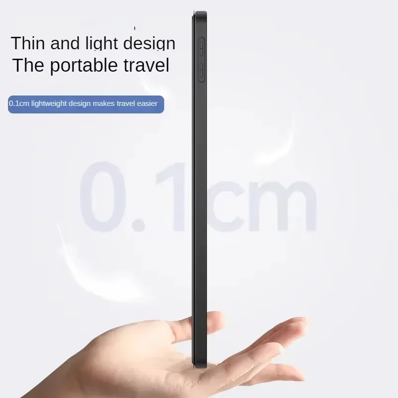 Magnetic Tri-Folding PU Stand Cover with Soft TPU Back