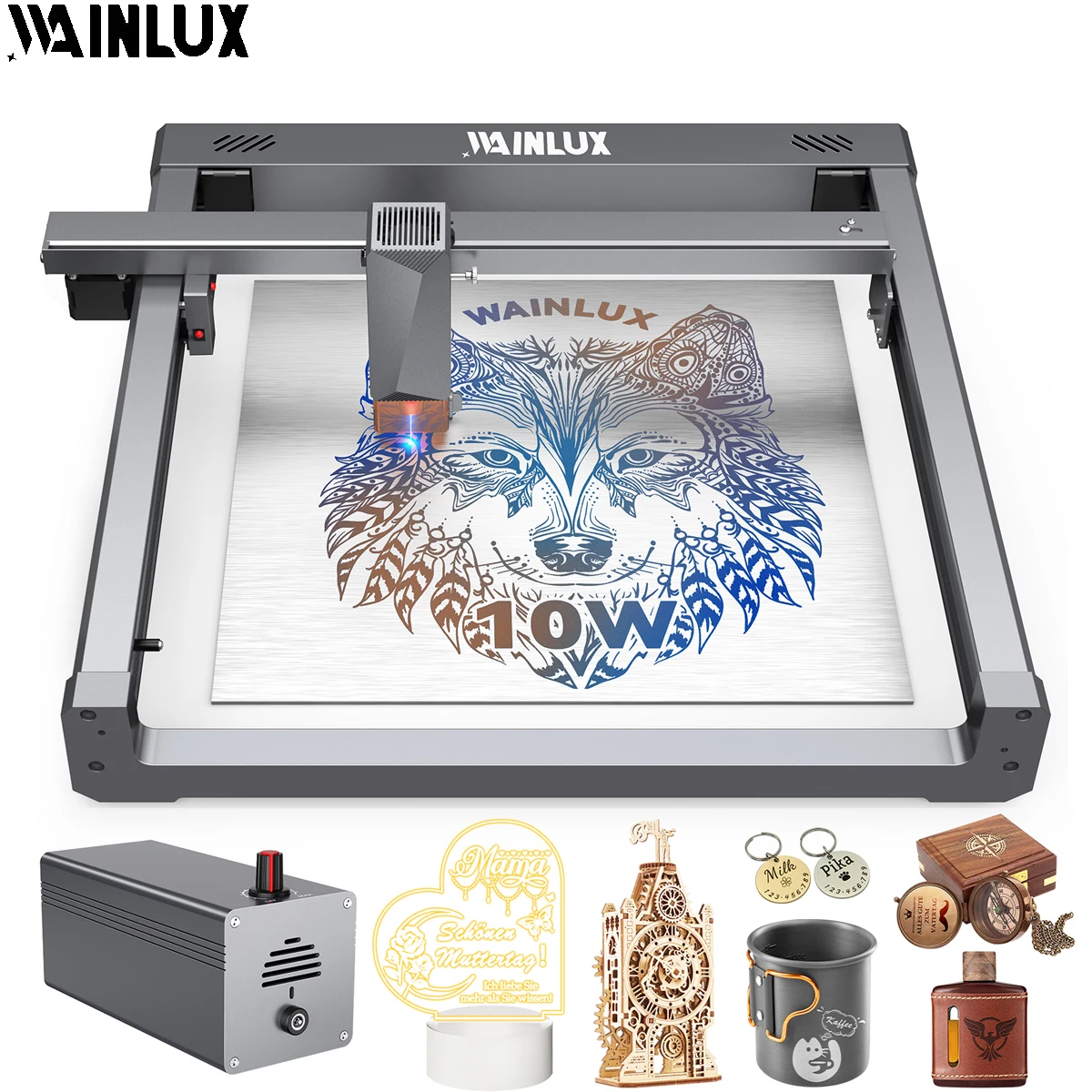 

WAINLUX L6 Laser Engraver Cutter Woodworking 80W Powerful CNC Laser Engraving Machine DIY Tools For Metal/Fabric/Acrylic 320*350