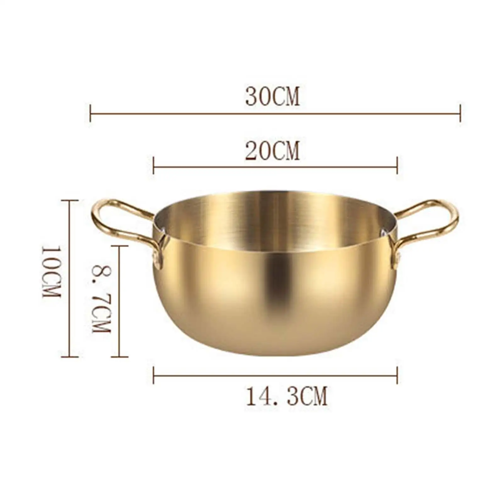 Ramen Cooking Pot Stockpot Fast Heating Multipurpose with Handle Korean Noodle